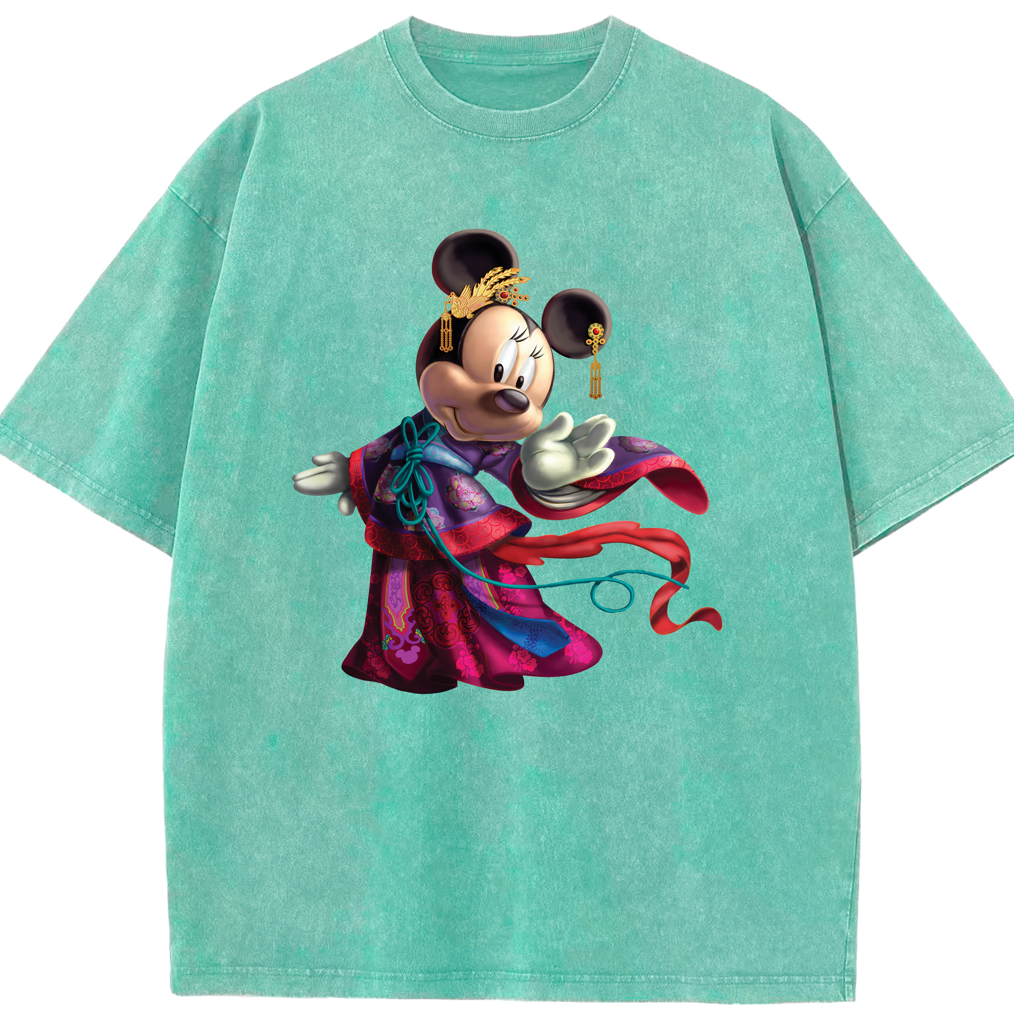 （画像用） ミッキーマウス Mickey Mouse 綿100% ヴィンテージ風 半袖Tシャツ（フロントプリント）